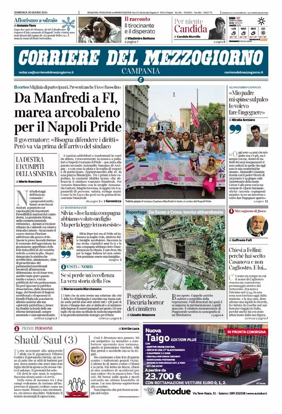 Prima-pagina-corriere del mezzogiorno-del-2024-06-30